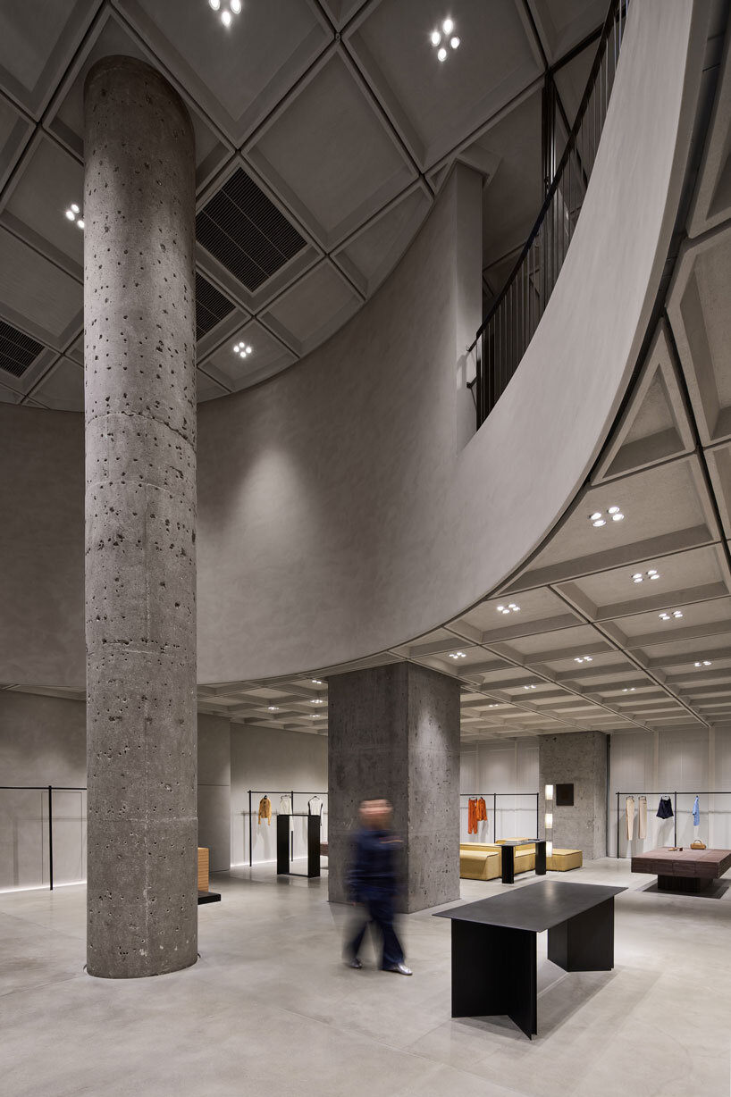 AIM architecture's flowing curved facade shapes ZARA flagship store in nanjing