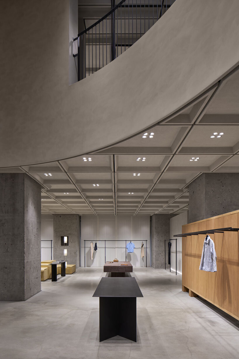 AIM architecture's flowing curved facade shapes ZARA flagship store in nanjing