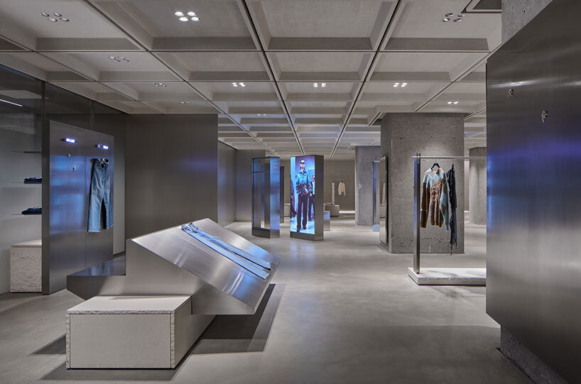 AIM architecture's flowing curved facade shapes ZARA flagship store in nanjing