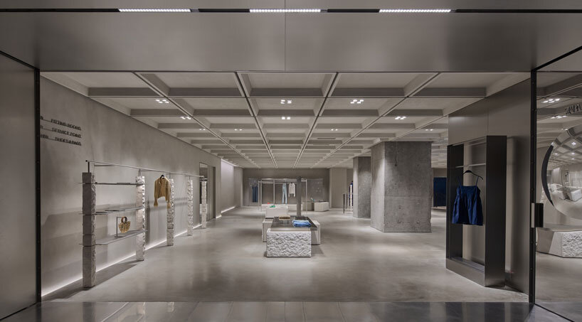 AIM architecture's flowing curved facade shapes ZARA flagship store in nanjing