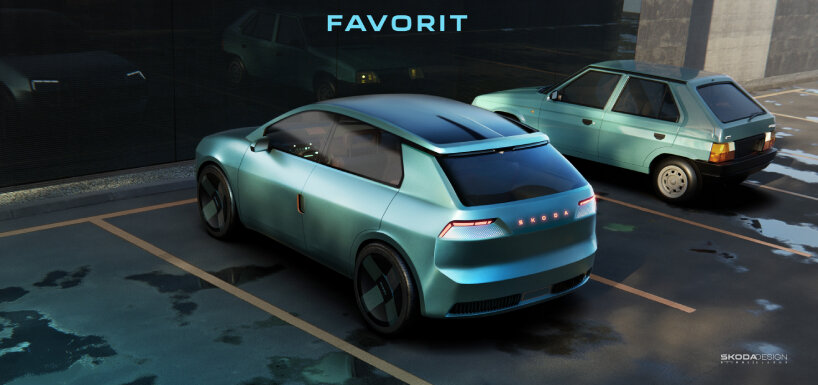 there's a shared handle for the doors, split in the middle so they open in different directions