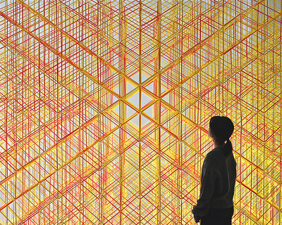 41,415 plastic straws compose colorful, modular installation by A+U lab in korea