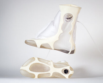 meet AIR-0, the inflatable work boots for astronauts who work outside of a spaceship