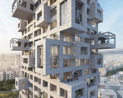 out of the box: MVRDV plans taipei tower as vertical puzzle of shifting volumes over taiwan