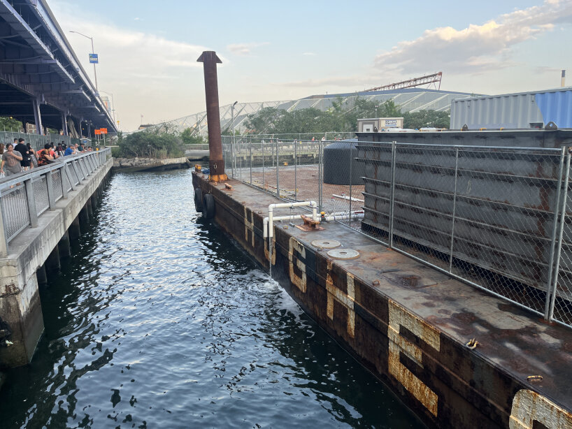 The filtered water comes from the East River in Manhattan
