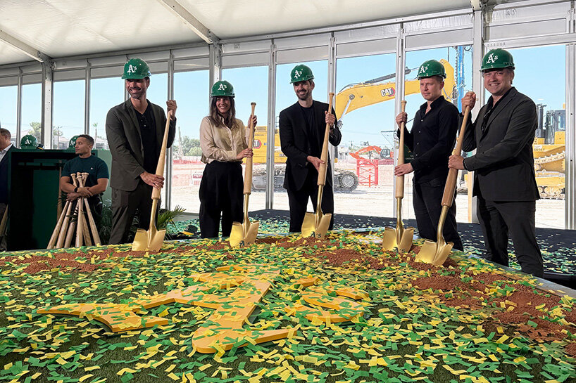 bjarke ingels group breaks ground on sculptural las vegas ballpark for oakland A's
