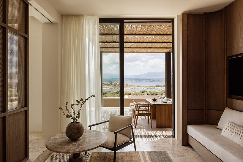 block722 sculpts JW marriott's crete resort into the landscape using stone from the site