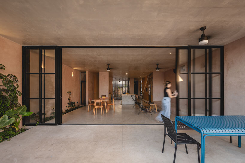 Kulit reticular mengandung volume merah rumah xcumpich talls mexican de arquitectura