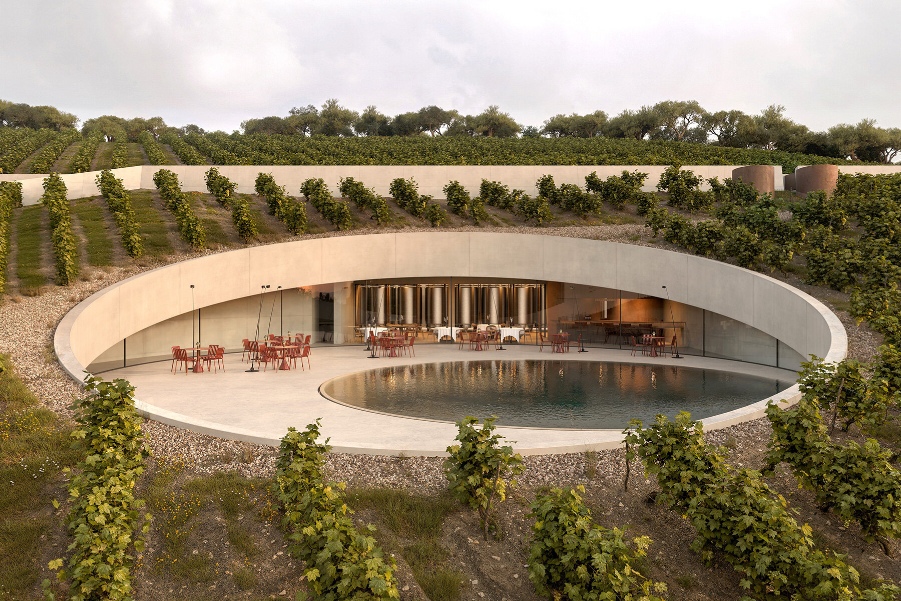 circular-cut-vineyard-fotis-zapantiotis-underground-winery-greece-designboom-large01