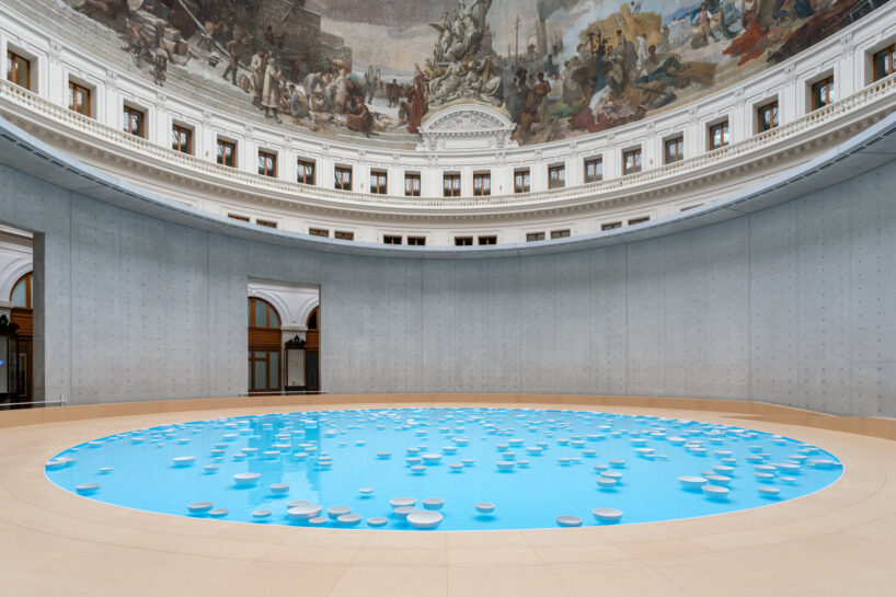 céleste boursier-mougenot turns bourse de commerce into immersive aquatic soundscape