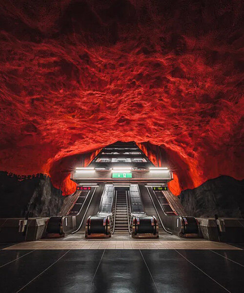 european metro stations unfold as mirrored worlds of calm in thibault drutel's photo series