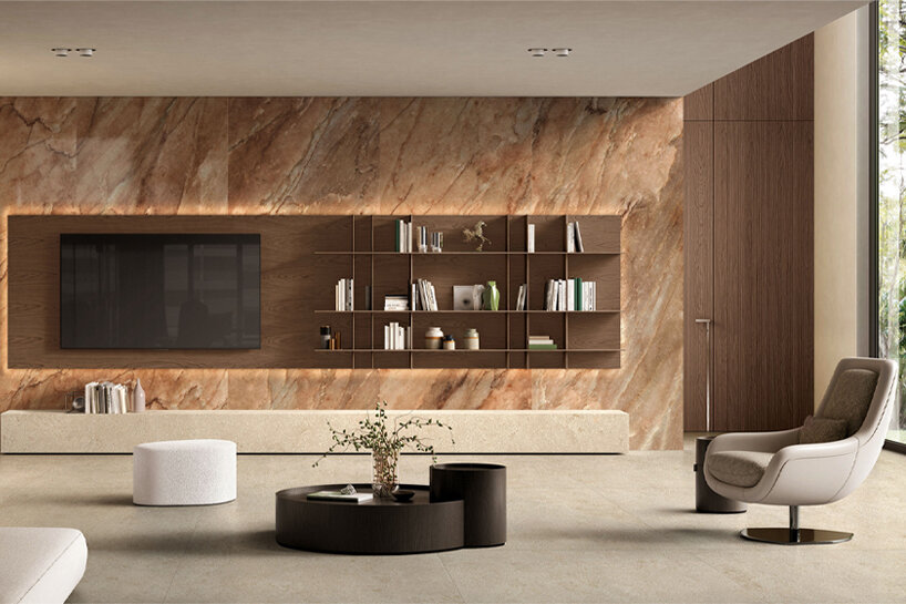 Florim's authentic luxury reinvents the classic surfaces of stone and marble with neutral carbon design