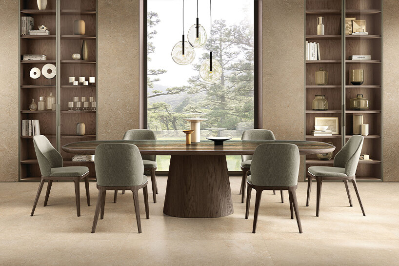 Florim's authentic luxury reinvents the classic surfaces of stone and marble with neutral carbon design