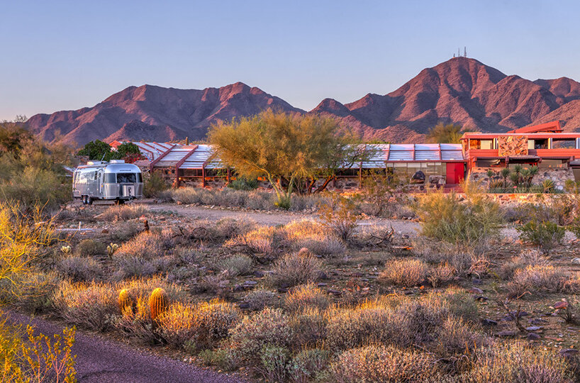 frank lloyd wright x airstream trailer brings usonian design on the road
