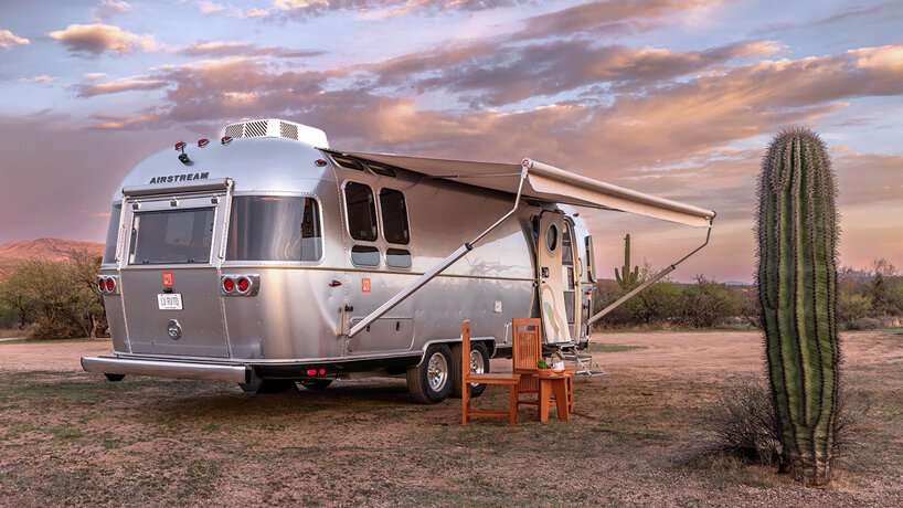 frank lloyd wright x airstream trailer brings usonian design on the road