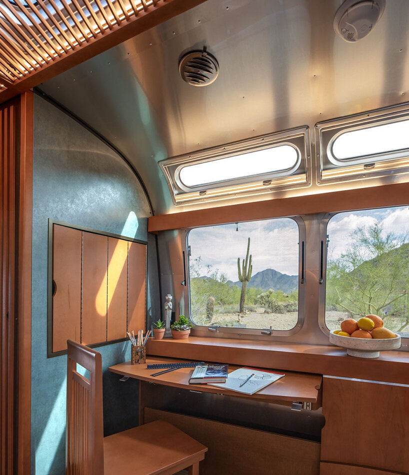frank lloyd wright x airstream trailer brings usonian design on the road