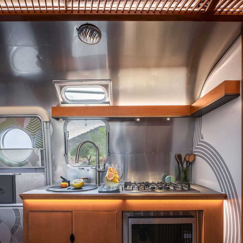 frank lloyd wright x airstream trailer brings usonian design on the road
