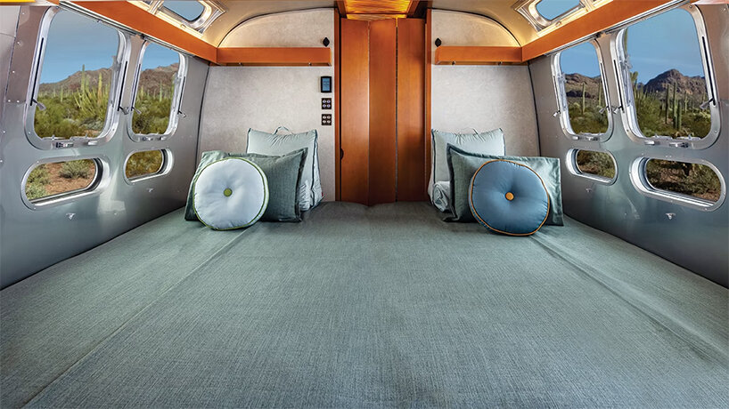 frank lloyd wright x airstream trailer brings usonian design on the road