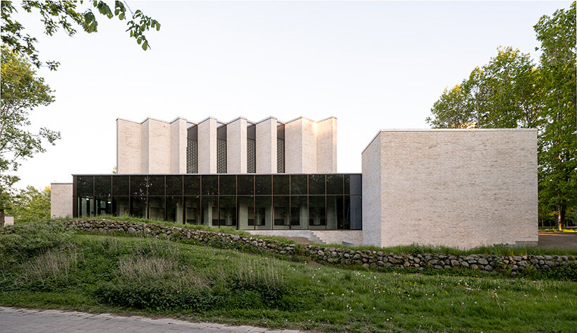 henning larsen builds brick-clad church in denmark as open pavilion for gathering