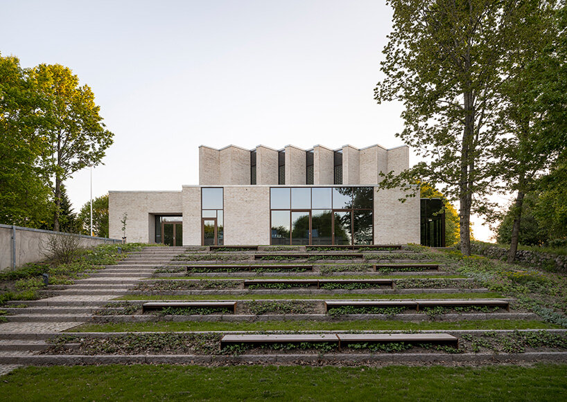henning larsen builds brick-clad church in denmark as open pavilion for gathering