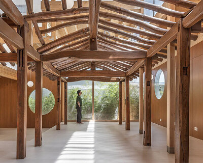 illuminated hanok interior meets wave-like facade in drawing works' seoul renovation