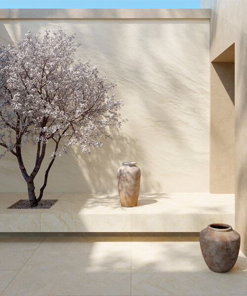 iris ceramica layers oak, stone and cotto into armonie modular ceramic surface system