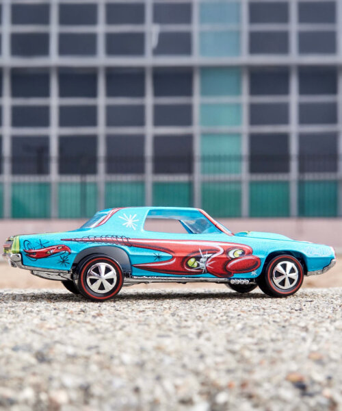 kenny scharf unveils iconic KarBombz! art car in full scale and toy-sized hot wheels version