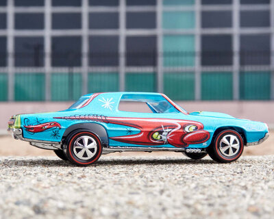 kenny scharf unveils iconic KarBombz! art car in full scale and toy-sized hot wheels version