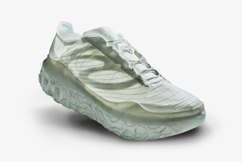 the concept footwear is a collaboration between three biomaterial technologies