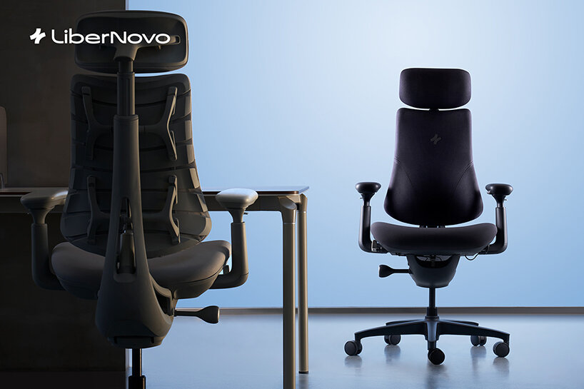 libernovo’s omni chair engineers motorized lumbar, adjustable armrests & massage function