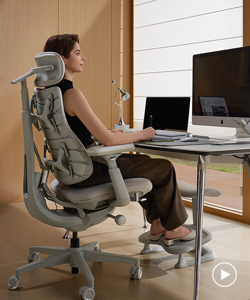 libernovo’s omni chair engineers motorized lumbar, adjustable armrests & massage function