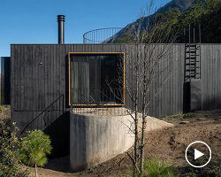 wooden shell wraps eco cabins by S-AR framing mexican valley views