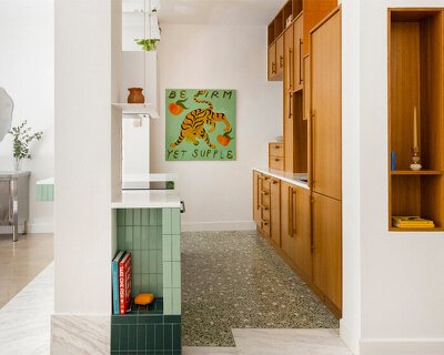 oikonomakis siampakoulis reworks 70s flat into open, art-filled home in central athens