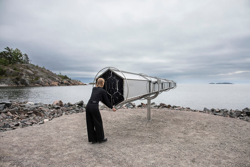 long daylight pavilion by olafur eliasson brings celestial geometry to helsinki’s shoreline