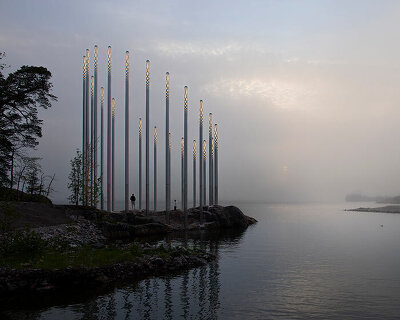 long daylight pavilion by olafur eliasson brings celestial geometry to helsinki’s shoreline