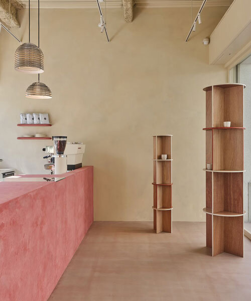 mino ware tiles add texture and color to heys café interior by BREND in osaka