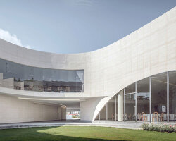 ASWA's riverside wedding venue shapes continuous curves into ring formation in bangkok
