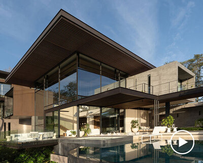 QBO3 arquitectos embeds casa enoki's staggered platforms in tropical forest of costa rica 