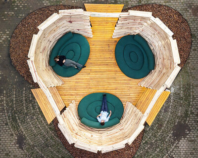 recycled plastic and pinewood shape atelier marko brajovic's human nest in são paulo