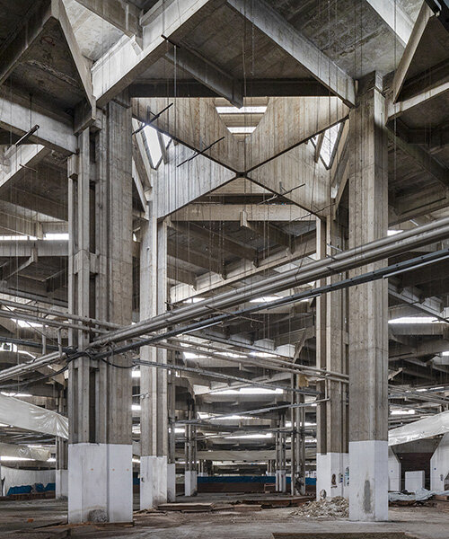 roberto conte captures italy's modernist cattle market in fading concrete form
