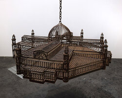 roméo mivekannin reinterprets colonial architecture with hand-welded sculptures at art basel