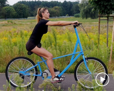 shape-me bike merges upper-body exercise and transport in one