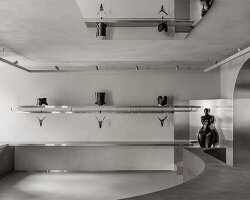 temp project creates brutalist-inspired showroom for eroticwear brand anoeses in kyiv