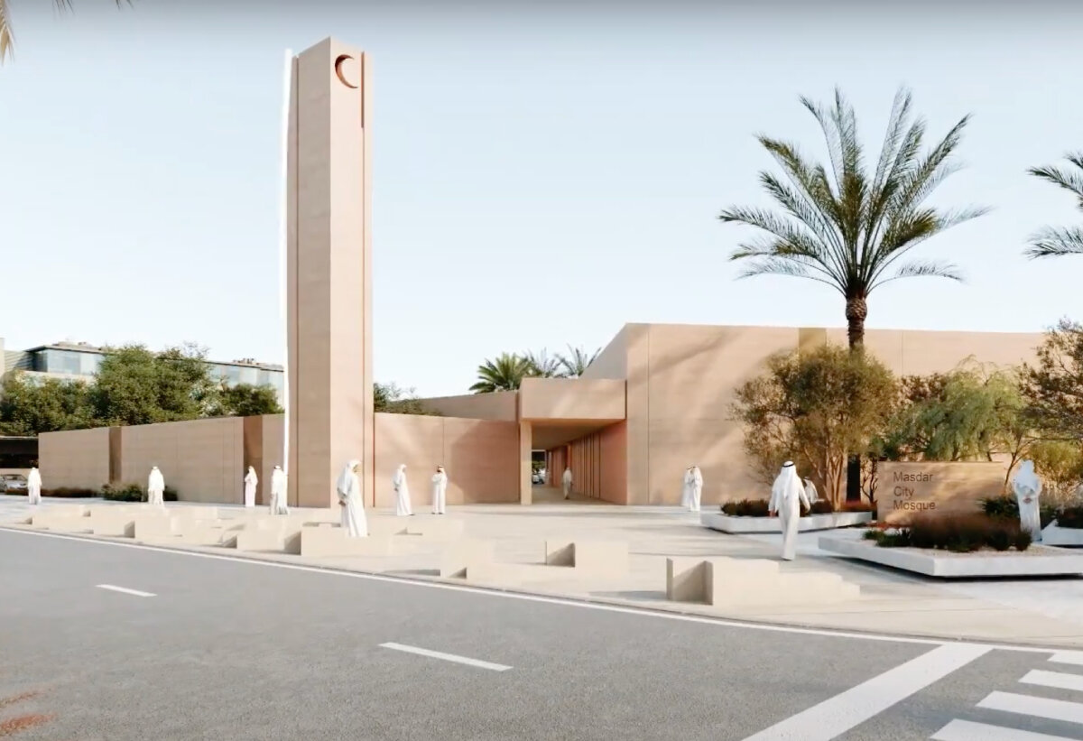 world’s first net-zero mosque in abu dhabi integrates rammed earth and passive cooling