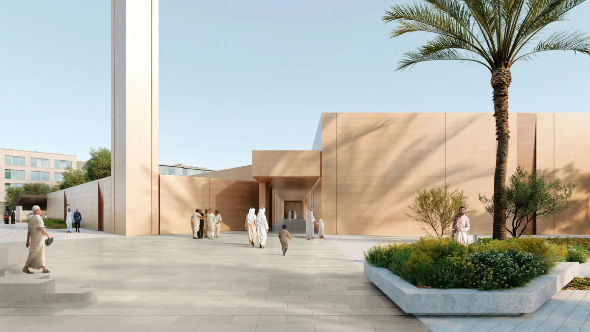 world’s first net-zero mosque in abu dhabi integrates rammed earth and passive cooling