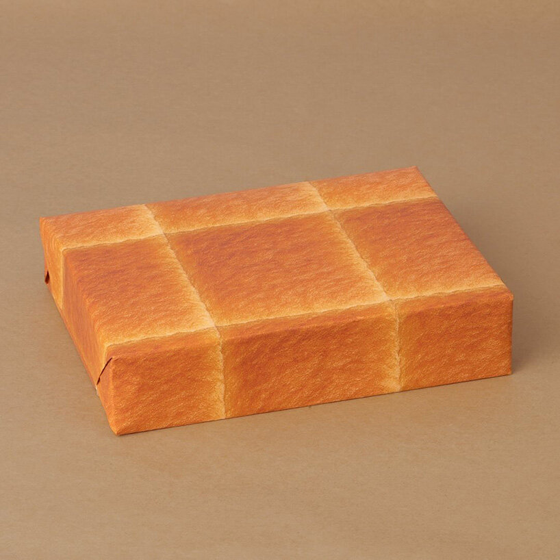 wrapping paper by tsujio ippei makes gifts look like fresh buns straight from the oven
