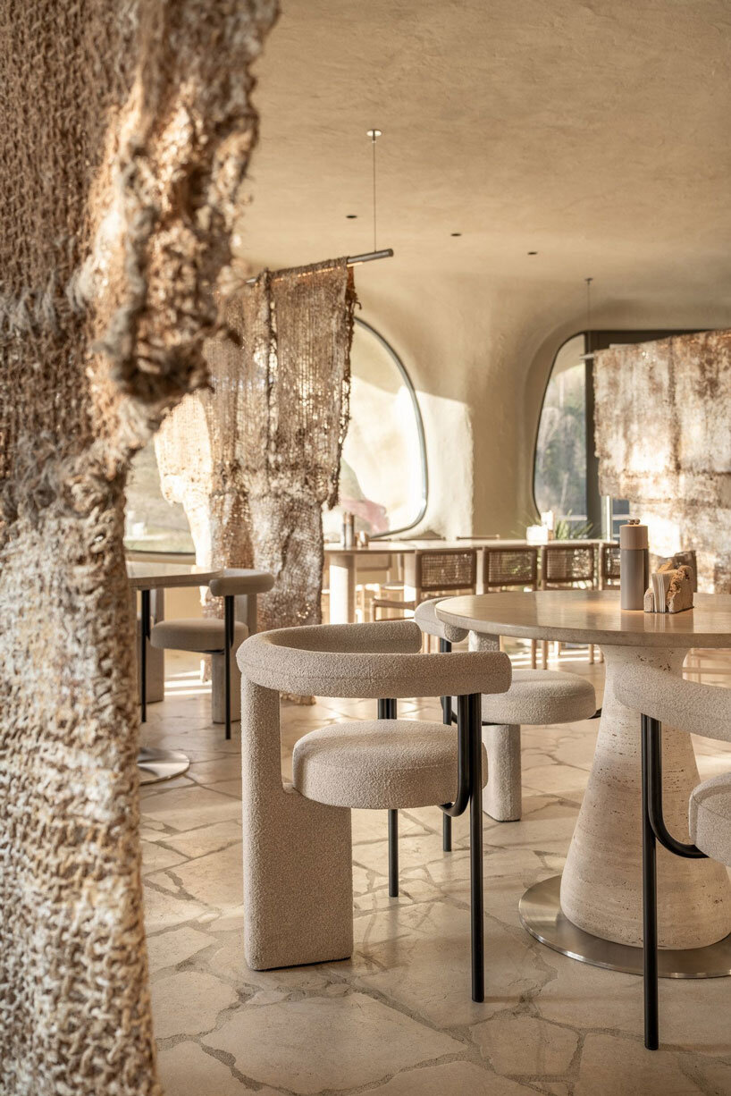 recycled and bio-based materials shape mushroom-inspired restaurant interior by YOD group