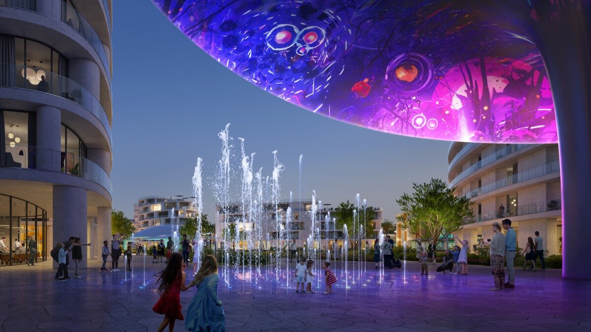 zaha hadid anchors smart city masterplan in sharjah, UAE, with shaded oasis spine
