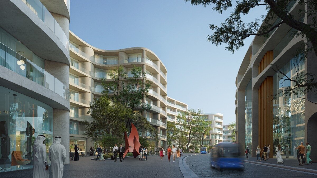 zaha hadid anchors smart city masterplan in sharjah, UAE, with shaded oasis spine