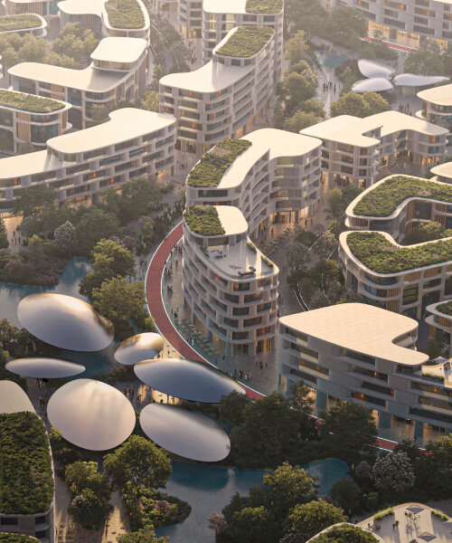 zaha hadid anchors smart city masterplan in sharjah, UAE, with shaded oasis spine